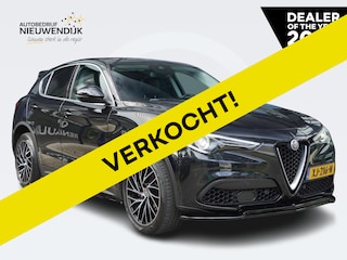 Alfa Romeo Stelvio 2.0 T 280 AWD First Edition AUTOMAAT / NAVI / SQUADRA TUNING 310 PK / MAXTON DESIGN / PDC / CAMERA / PRIV GLASS / EL. ACHTERKLEP / STOELV. / STUURV. / LEDER / CRUISE / 20'' LMV ALL-SEASON