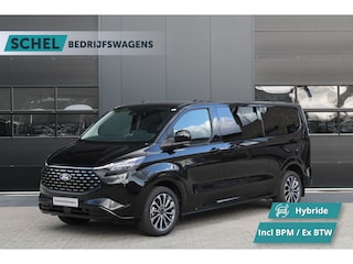 Ford Tourneo Custom 340 2.5 PHEV L2H1 Titanium X 232pk | 2x Schuifdeur | ACC | 360 camera | Leder | Navi | Verwarmd stuurwiel | 19" LM velgen | Rijklaar