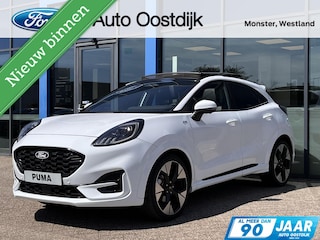 Ford Puma 1.0 EcoBoost Hybrid ST-Line X 155PK Automaat Afn. Trekhaak Panodak Winterpack Adaptieve Cruise 19" Velgen Camera B&O Keyless Matrix-LED Climate Privacy Glass *Full-Options*