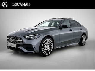 Mercedes-Benz C-klasse 300 e Business Solution AMG | Premium Plus | Winterpakket | Nightpakket | Middenconsole metaalstructuur | DISTRONIC | Panoramaschuifdak | 360° camera | Burmester® 3D surround sound system | 19" multispaaks lichtmetalen AMG-velgen |