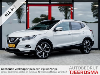 Nissan Qashqai 1.2 Tekna | 1e Eigenaar | Trekhaak | Bose HiFi Audio | Parelmoer White | Panoramadak | Stoelverwarming | Dode Hoek Detectie | 360 Camera | Navigatie | Climate Control | Cruise Control | Origineel Nederlands |