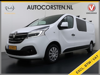 Renault Trafic 2.0 dCi 120 T29 L2H1 Dubbele Cabine Trekhaak Camera Navi Ecc Cruise Control Pdc DAB Business Euro 6 Betonplex Vloer Wandbetimmering Regen-Lichtsensor 2.000kg Trekgewicht 1e Eigenaar 5-Persoons