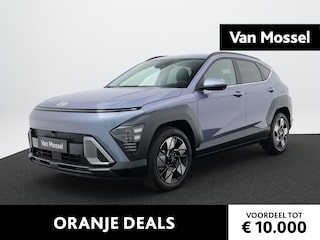 Hyundai Kona 1.6 GDI HEV Premium | Lederen bekleding | Stoelverkoeling | Stoelverwarming | Stuurverwarming | Adaptieve Cruise Control | 360 Camera | Keyless | DAB |