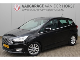 Ford C-MAX 1.0-100pk Titanium. Nette, goed onderhouden hoogzitter ! Autm. airco dual, stoel-, stuur- en voorraamverwarming, parkeersensoren v+a, park assist, cruise control, r/cd, navigatie, telefoonvoorb., trekhaak etc.