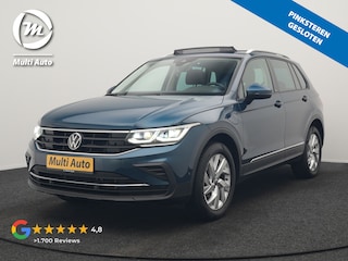 Volkswagen Tiguan 1.4 TSI eHybrid Active PHEV 245pk Dealer O.H. | Trekhaak Af Fabriek | Panodak | Adaptive Cruise | Camera | Voorstoelen Verwarmd | IQ Light | Sfeerverlichting | Stuur Verwarmd | Keyless | Blis | Apple Carplay | Plug In Hybrid |