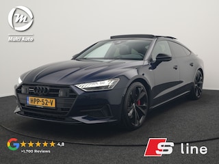 Audi A7 Sportback 50 TFSI e Quattro 2x S Line PHEV 299pk | Trekhaak Af Fabriek | Panodak | Head Up | Adaptive Cruise | Bang & Olufsen | 360 Camera | Alcantara Sportstoelen Memory & Verwarmd | Matrix LED | Stuur Verwarmd | Sfeerverlichting | Keyless | Plug In Hybrid |