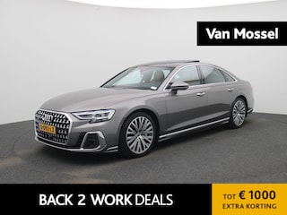Audi A8 60 TFSI e quattro | PANORAMADAK | SOFTCLOSE | HEAD-UP | STOELKOELING & VERWARMING | MEMORY | B&O | S LINE IN & EXTERIEUR | VIRTUEEL | 360 CAMERA | LEDER | LED MATRIX | 12 MAANDEN BOVAG GARANTIE |