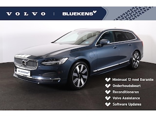 Volvo V90 T6 Recharge AWD Plus Bright - IntelliSafe Assist & Surround - 360º Camera - Harman/Kardon audio - Adaptieve LED koplampen - Verwarmde voorstoelen, stuur & achterbank - Parkeersensoren voor & achter - Elektr. bedienb. voorstoelen met geheugen - Extra getint glas - 19' LMV