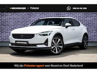 Polestar 2 Standard Range Single Motor 63kWh | Pilot | Plus | Harman Kardon | Adaptieve Cruise Control | Stoel-/Stuurverwarming | 360 Camera | Elek. Stoelen | Pilot Assist | Elek. Achterklep | Dodehoekdetectie | Pilot Assist | Climate Pack | Pixel LED | Keyless | Panoramadak | Warmtepomp | Draadloos Opladen Telefoon | Apple Carplay/Android Auto | 19" LM