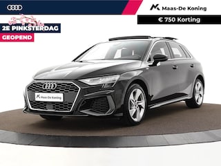 Audi A3 Sportback 40 TFSIe 204pk S-tronic S Edition · Panoramadak · Apple/Android Car Play · Lederen Bekleding · Cruise Control · Navigatie · Stoelverwarming · P-Sensoren · 17'' Inch ·