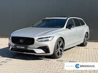 Volvo V90 T6 Plug-in hybrid AWD Ultimate Dark | Panoramadak | Trekhaak | Long Range | Luchtvering | Bowers & Wilkins | Long Range | Stoel en stuurwielverwarming |