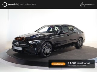 Mercedes-Benz C-klasse 300e Business Solution AMG | Panoramaschuifdak | Nightpakket | Digital Light | 19" LM velgen | Dodehoekassistent | 360° camera | Stoelverwarming | Sfeerverlichting |