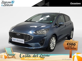Ford Fiesta 1.0 EcoBoost Hybrid Titanium NAVI AIRCO CAMERA CRUISE CONTROLE STOELVERWARMING LM VELGEN APPLE CARPLAY ANDROID AUTO STUURVERWARMING ZEER MOOIE AUTO DEALER ONDERHOUDEN