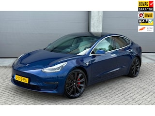 Tesla Model 3 Performance AWD 75 kWh 2020 Blauw WIT LEDER|20”