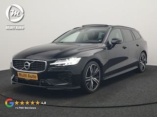 Volvo V60 T8 Twin Engine AWD R-Design PHEV 390pk Dealer O.H. | Trekhaak Af Fabriek | Panodak | Head Up | Harman / Kardon | Camera | Lederen Sportstoelen Memory & Verwarmd | Apple Carplay | Stuur Verwarmd | Navigatie | DAB | Plug In Hybrid |
