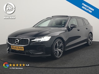 Volvo V60 T8 Twin Engine AWD R-Design PHEV 390pk Dealer O.H. | Trekhaak Af Fabriek | Panodak | Head Up | Harman / Kardon | Camera | Lederen Sportstoelen Memory & Verwarmd | Apple Carplay | Stuur Verwarmd | Navigatie | DAB | Plug In Hybrid |