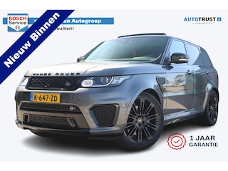 Land Rover Range Rover Sport 5.0 V8 Supercharged SVR | 551PK | Panorama dak | Carbon interieur | Luchtvering | Meridian Audio| F1 flippers | Elektr. trekhaak | Alcantara hemel zwart | Elektrisch verstelbare stoelen met memory | Schaalstoelen + verwarming en ventilatie | Uitlaat klepsysteem | Keyless GO | Standkachel | Stuurverwarming | Achterbank verwarmd | Dodehoekdetectie | Apple carplay |