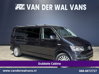Volkswagen Transporter 2.0 TDI 204pk Automaat L2H1 Dubbele Cabine Euro6 Airco | 5-Zits | Camera | Navigatie | 2500kg Trekhaak | LED Dakdragers, Cruisecontrol, Stoelverwarming, Verwarmde Voorruit, Parkeersensoren, Achterklep