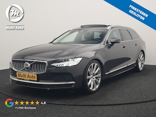 Volvo V90 T6 AWD Inscription PHEV 340pk Dealer O.H. | Trekhaak Af Fabriek | Panodak | Head Up | Adaptive Cruise | 360 Camera | Harman / Kardon | Lederen Sportstoelen Memory & Verwarmd | Keyless | Stuur Verwarmd | Blis | Apple Carplay | DAB | Plug In Hybrid |