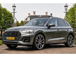 Audi Q5 55 TFSIe S edition Competition | FULL OPTION! | DEALER OH! | LUCHTVERING | PANODAK STOELVERWARMING + MASSAGE | HEAD UP | 360 CAMERA | ADAPTIVE CRUISE | TREKHAAK | BLIS | PRACHTIGE STAAT!