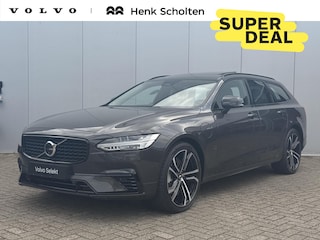 Volvo V90 T8 Plug-in hybrid AWD Ultra Dark | Bowers & Wilkins Premium Audio | Luchtvering | Gelamineerde zijruiten | Semi-Electrische wegklapbare trekhaak | 20" Lichtmetalen velgen | Massage in voorstoelen | Stoelventilatie | Stoelverwarming | 360° Parkeercamera
