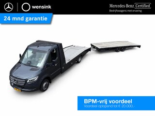 Mercedes-Benz Sprinter 519 CDI | Aut. | L3 | Tijhof | INCL. Aanhangwagen | Stoelverwarming | 3 zits | Dodehoekassistent | Climate Control | Complete Set Auto Transport | Autoambulance | Auto Ambulance |