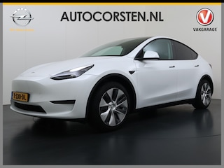 Tesla Model Y RWD 300PK LFP Accu SOH 92,5% Trekhaak Warmtepomp Leder Navi Ecc Adap.Cruise Panoramadak Camera's Stuur+Stoelverwarming Led Traffic-Aware Cruise Control Toybox Elek.Achterklep 1.600KG Trekgewicht 1e Eigenaar Origineel Nederlandse Auto