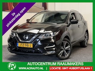 Nissan Qashqai 1.2 TEKNA 360 CAMERA NAVIGATIE CRUISE CONTROL CLIMATE CONTROL STOELVERWARMING BLUETOOTH TELEFOON RIJSTROOKSENSOREN KEYLESS GO TREKHAAK ZEER MOOI !!