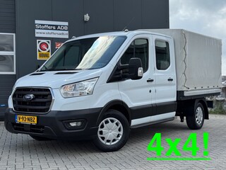 Ford Transit 350 2.0 TDCI L2H1 DC 4WD | Huif | CarPlay | Navi | Cruise | 7-persoons | Standkachel | Airco | Trekhaak | AWD 4x4