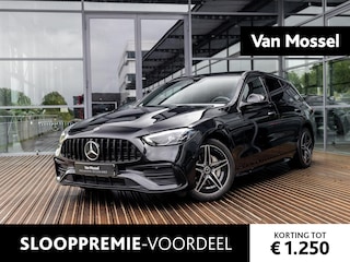 Mercedes-Benz C-klasse Estate 300 e AMG Line | NIGHT PAKKET | PANORAMA-SCHUIF-KANTELDAK | STOELMEMORY | KEYLESS ENTRY | APPLE CARPLAY | SFEERVERLICHTING | ACHTERUITRIJCAMERA | STOELVERWARMING | SOUNDSYSTEM |