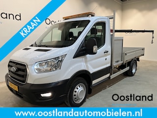 Ford Transit 350 2.0 TDCI L2 Trend RWD Open Laadbak / Maxilift kraan / Euro 6 / Trekhaak 3.000 KG / Dubbel Lucht / Airco / Cruise Control / 3-Zits / 67.000 KM !!