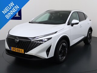Nissan Qashqai 1.3 MHEV Xtronic N-Connecta ONDERHOUD GEHAD BIJ DE DEALER | DIRECT LEVERBAAR | FABRIEKSGARANTIE | PANORAMADAK | VOORRUITVERWARMING | STOEL- & STUURVERWARMING | 360° CAMERA | DODEHOEKDETECTIE | HEAD-UP DISPLAY | ELEKTRISCHE ACHTERKLEP