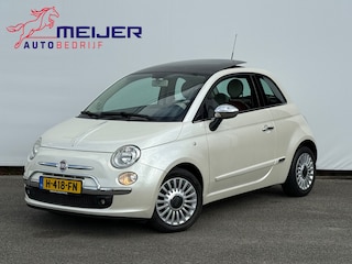 Fiat 500 0.9 TwinAir Lounge Panoramadak | Leer | Clima | Parelmoer wit | Parkeersensoren !!