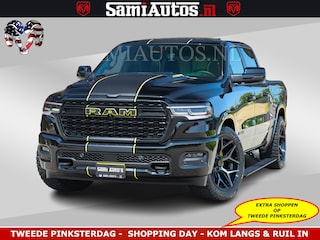 Dodge Ram Limited Night Sport High Output 540HP 706Nm | Massage + Full Option | De Meest Luxe en Volle Pick-Up in zijn Klasse | Comfortabele Dubbele Cabine met Royale 5 Zitplaatsen | BPM vrij | Nu Leverbaar uit Voorraad | Voorraad Nr 2356 - 0990