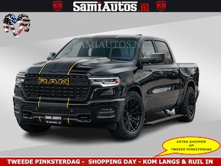 Dodge Ram LIMITED NIGHT H.O 540HP 706Nm | Massage + Full Option | De Meest Luxe en Volle Pick-Up in zijn Klasse | Comfortabele Dubbele Cabine met Royale 5 Zitplaatsen | BPM vrij | Nu Leverbaar uit Voorraad | Voorraad Nr 2370 - 5411
