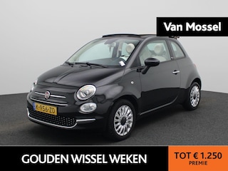 Fiat 500 1.0 Hybrid Lounge | Cabrio | LMV | DAB | Bluetooth | Climate control | Cruise control | Parkeer sensoren | lage km stand