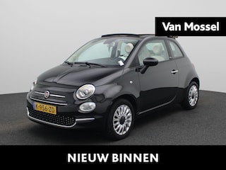 Fiat 500 1.0 Hybrid Lounge | Cabrio | LMV | DAB | Bluetooth | Climate control | Cruise control | Parkeer sensoren | lage km stand