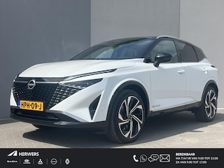Nissan Qashqai 1.5 e-Power Tekna Plus / Trekhaak(750KG) / Panoramadak / Voorstoelen Met Geheugen&Massage Functie / Stoel-,Stuur en Voorruit Verwarming / Airco / Head-Up Display / Dode Hoek Detectie / Adaptief Cruise Control / Apple Carplay&Android Auto / Navigatie / 360 Camera / Parkeersensoren / Keyless Entry /