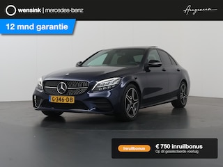 Mercedes-Benz C-klasse 160 Business Solution AMG | Panoramadak | Night | Multibeam | Stoelverwarming | Lederen bekleding |