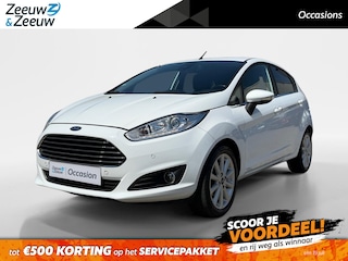 Ford Fiesta 1.0 EcoBoost Titanium | Dealer onderhouden | NL auto | Voorruitverwarming | Parkeersensoren voor en achter | Navigatie | Bluetooth | Cruise control | 16" lichtmetalen velgen | Privacy glas |