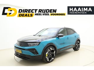Opel Mokka Electric 54 kWh 281pk GSE | Unieke uitvoering | Alcantara sportstoelen | 20" Lichtmetalen velgen |  | Sperdifferentieel | Alcon remschijven met gele remklauwen | Navigatie | Stoel- en Stuurverwarming | Camera | Adapt. Cruise control | Zwart dak en motorkap