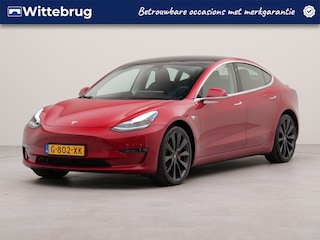 Tesla Model 3 Performance AWD 75 kWh panorama dak | SoH 91,4 % | Apple carplay | Panorama dak | Navigatie | Voorstoelen verwarmd | 360 camera | Spraakbediening |