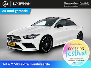 Mercedes-Benz CLA 180 AMG Line Panoramadak | Leder | Multispaaks | Stoelverwarming | Night Pakket Inclusief 24 maanden Mercedes-Benz Certified garantie voor Europa.