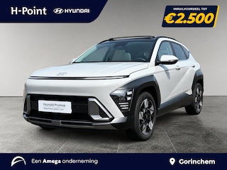 Hyundai Kona Premium Sky 1.6 GDI HEV 141pk | SCHUIF/KANTELDAK | FULL LED | PREMIUM LEDER | ADAPTIVE CRUISE | 360° CAMERA | STOELVERW. + KOELING |