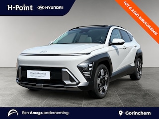 Hyundai Kona Premium Sky 1.6 GDI HEV 141pk | SCHUIF/KANTELDAK | FULL LED | PREMIUM LEDER | ADAPTIVE CRUISE | 360° CAMERA | STOELVERW. + KOELING |