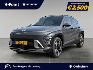 Hyundai Kona Premium Sky 1.6 GDI HEV 141pk | SCHUIF/KANTELDAK | FULL LED | PREMIUM LEDER | ADAPTIVE CRUISE | 360° CAMERA | STOELVERW. + KOELING |