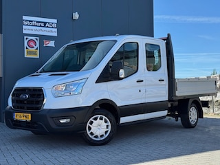 Ford Transit 310 2.0 TDCI 130pk L2H1 DC Trend | Open Laadbak | Trekhaak 2550KG | Airco | Kunstleder | Bluetooth | 7-persoons