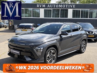 Hyundai Kona 1.6 GDI HEV N Line FULL OPTION|  STOELVERWARMING + VENTILATIE| STUURVERWARMING| ELEK. STOEL| ELEK. ACHTERKLEP| ADAPTIVE CRUISE CONTROL| 360 CAMERA | ALL SEASON BANDEN |