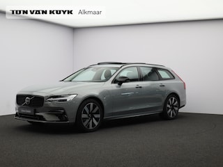 Volvo V90 T6 AWD Plug-in hybrid Ultra Dark Trekhaak / Pan. dak / 360 camera/ Head up display/ Harman Kardon / 20" / Stoel+stuur+achterbankverwarming