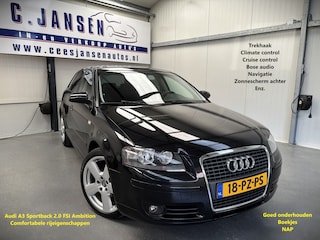 Audi A3 Sportback 2.0 FSI Ambition Goed onderhouden! | 18" Lichtmetalen velgen | Airco (automatisch) | Cruise control